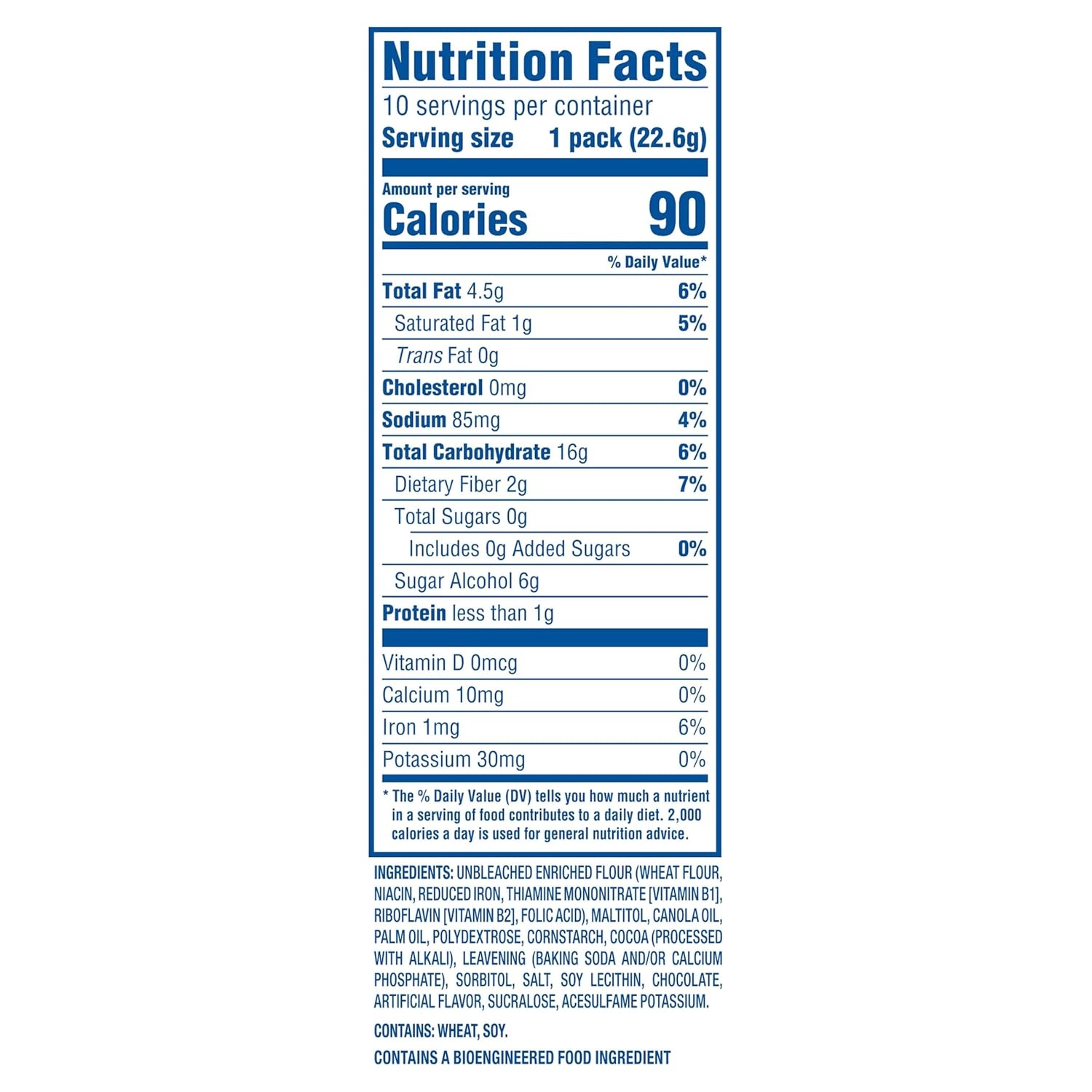 image:imageOREO Zero Sugar Chocolate Sandwich Cookies 10 Snack Packs 2 Cookies Per Pack