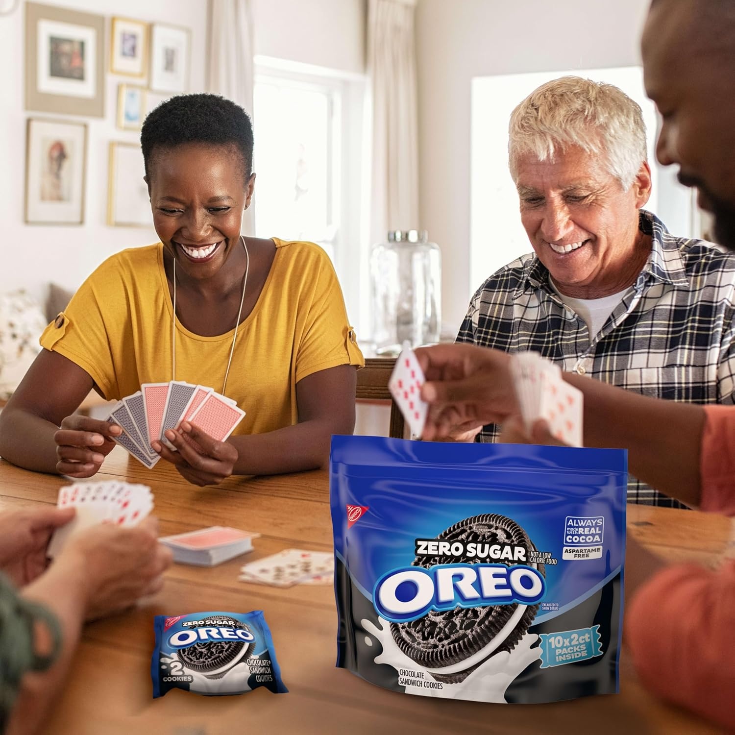 image:imageOREO Zero Sugar Chocolate Sandwich Cookies 10 Snack Packs 2 Cookies Per Pack