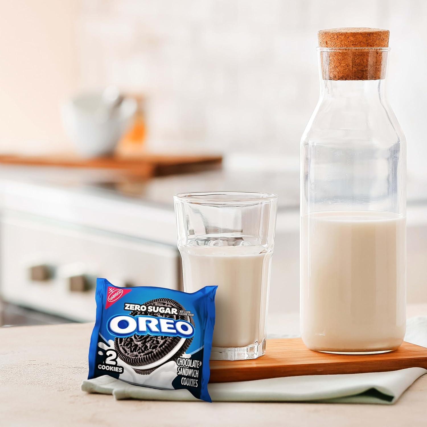 image:imageOREO Zero Sugar Chocolate Sandwich Cookies 10 Snack Packs 2 Cookies Per Pack