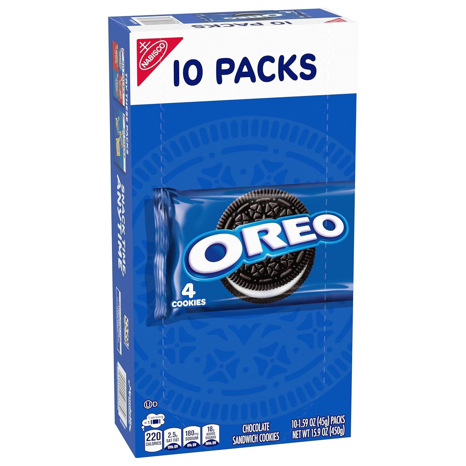 image:imageOreo Chocolate Sandwich Cookies 10 Snack Packs 4 Cookies per Pack159 oz