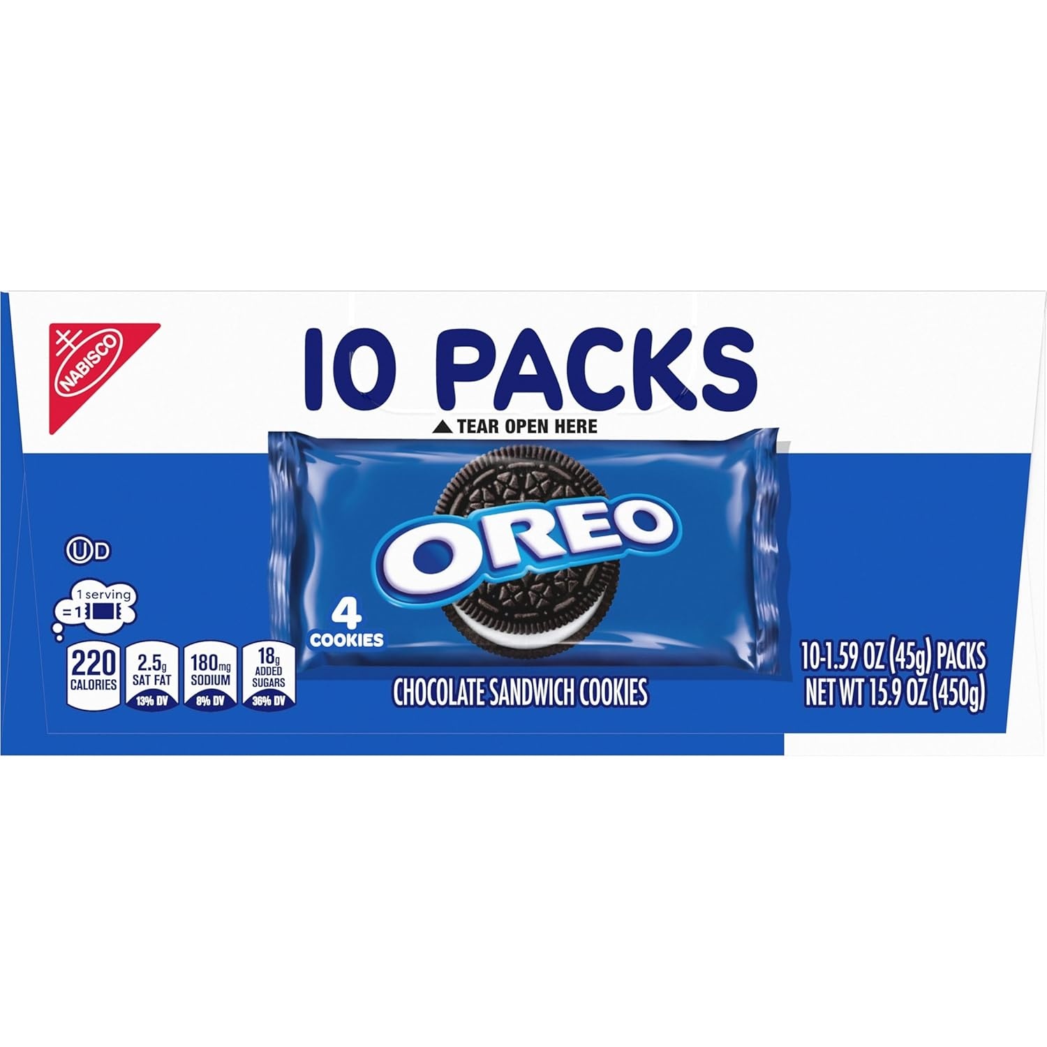 image:imageOreo Chocolate Sandwich Cookies 10 Snack Packs 4 Cookies per Pack159 oz