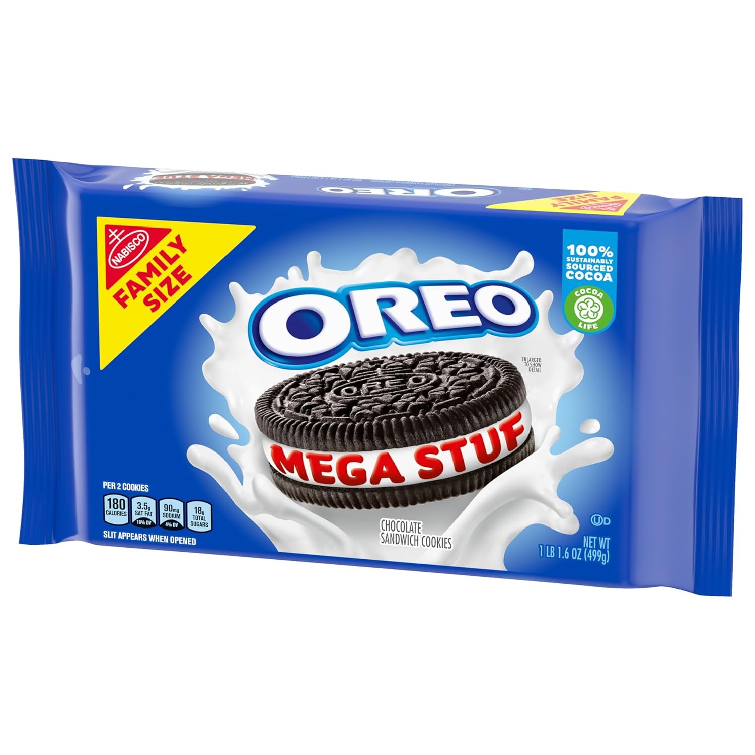 image:imageOreo Double Stuf Chocolate Sandwich Cookies Family Size 1871 oz12 Count Pack of 1