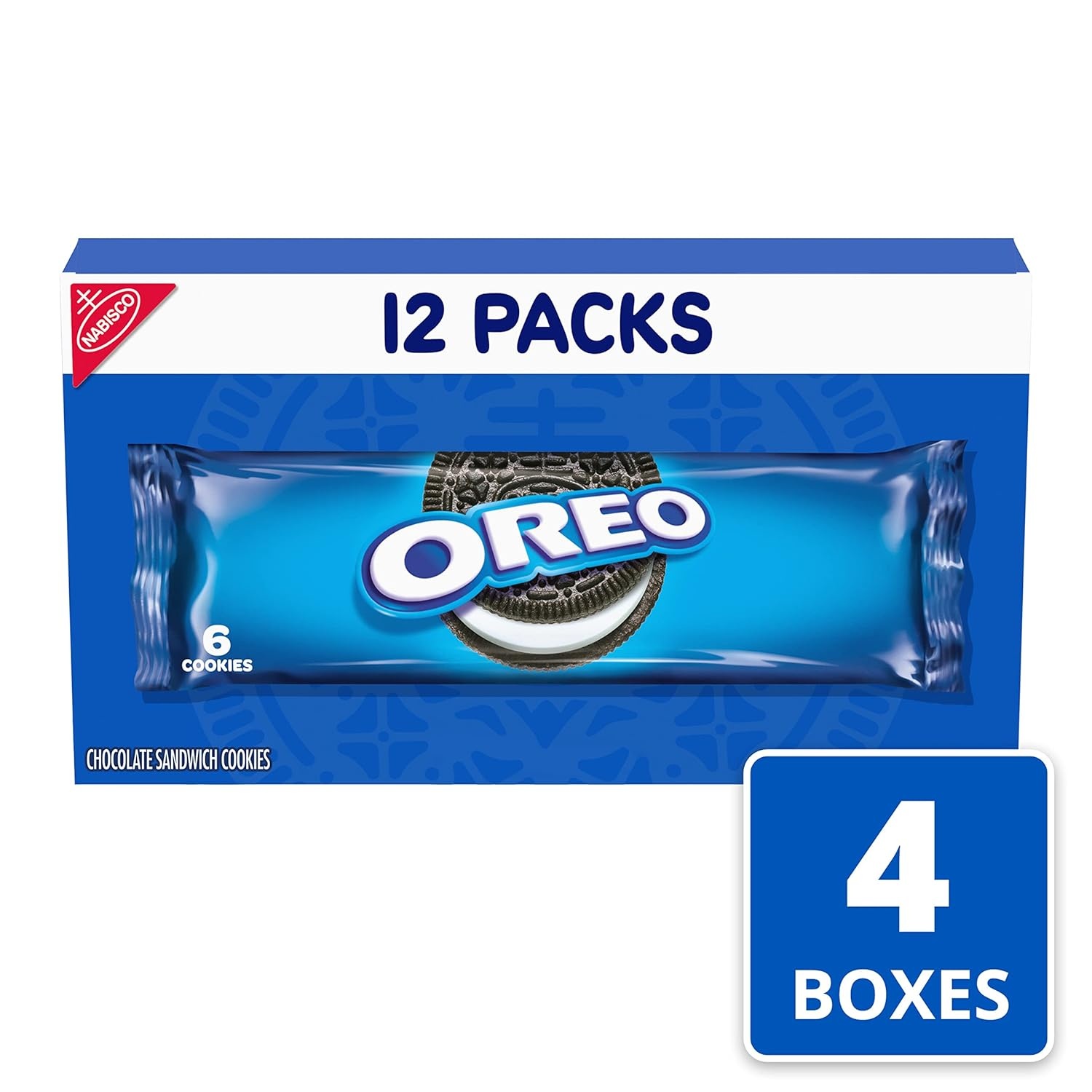 image:imageOreo Double Stuf Chocolate Sandwich Cookies Family Size 1871 oz12 Count Pack of 4