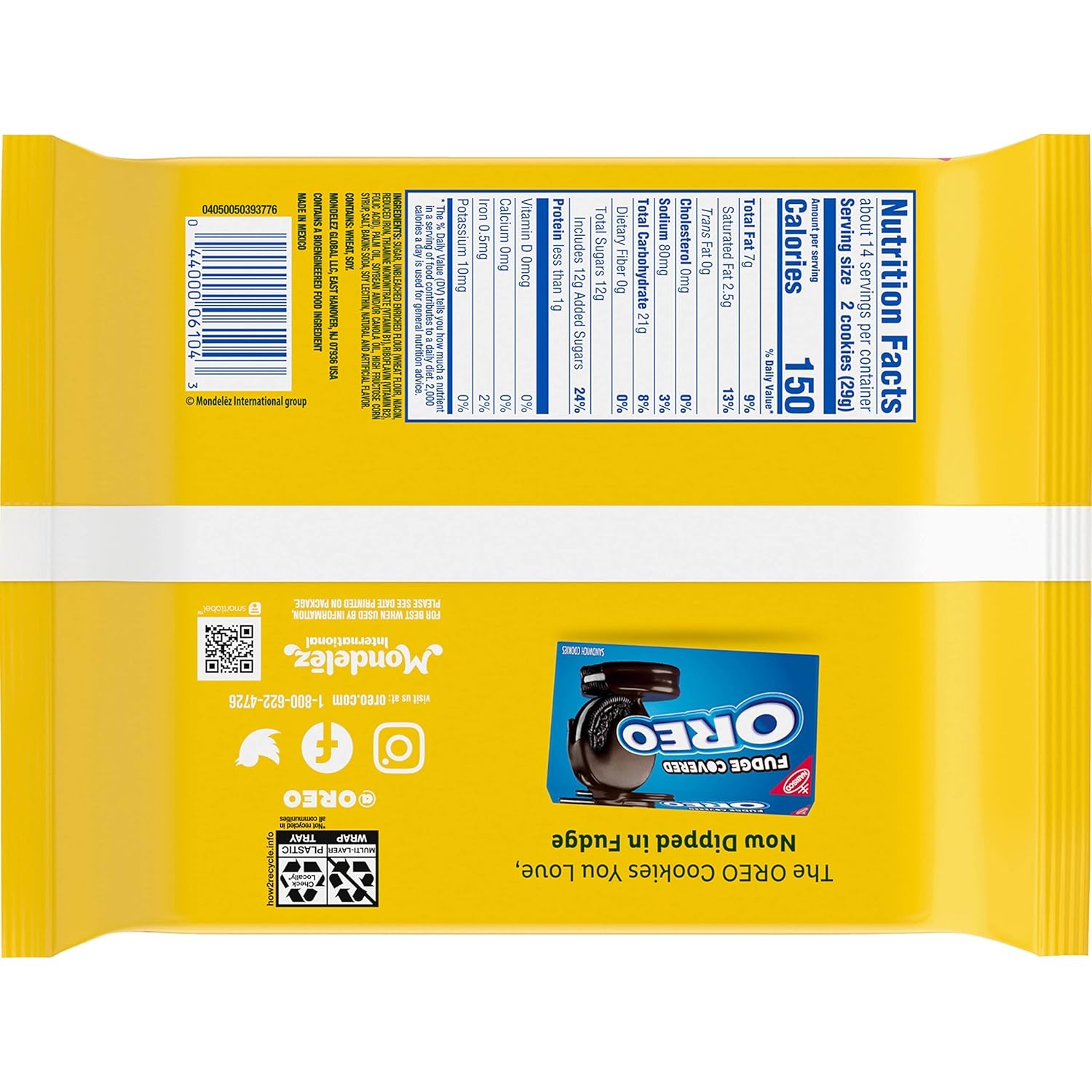 image:imageOreo Double Stuf Chocolate Sandwich Cookies Family Size 1871 oz1403 Ounce Pack of 12