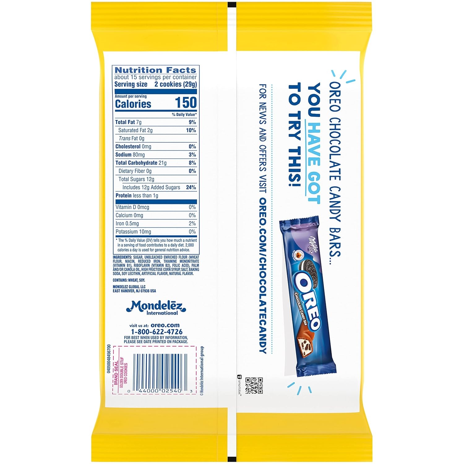 image:imageOreo Double Stuf Chocolate Sandwich Cookies Family Size 1871 oz1525 Ounce Pack of 12
