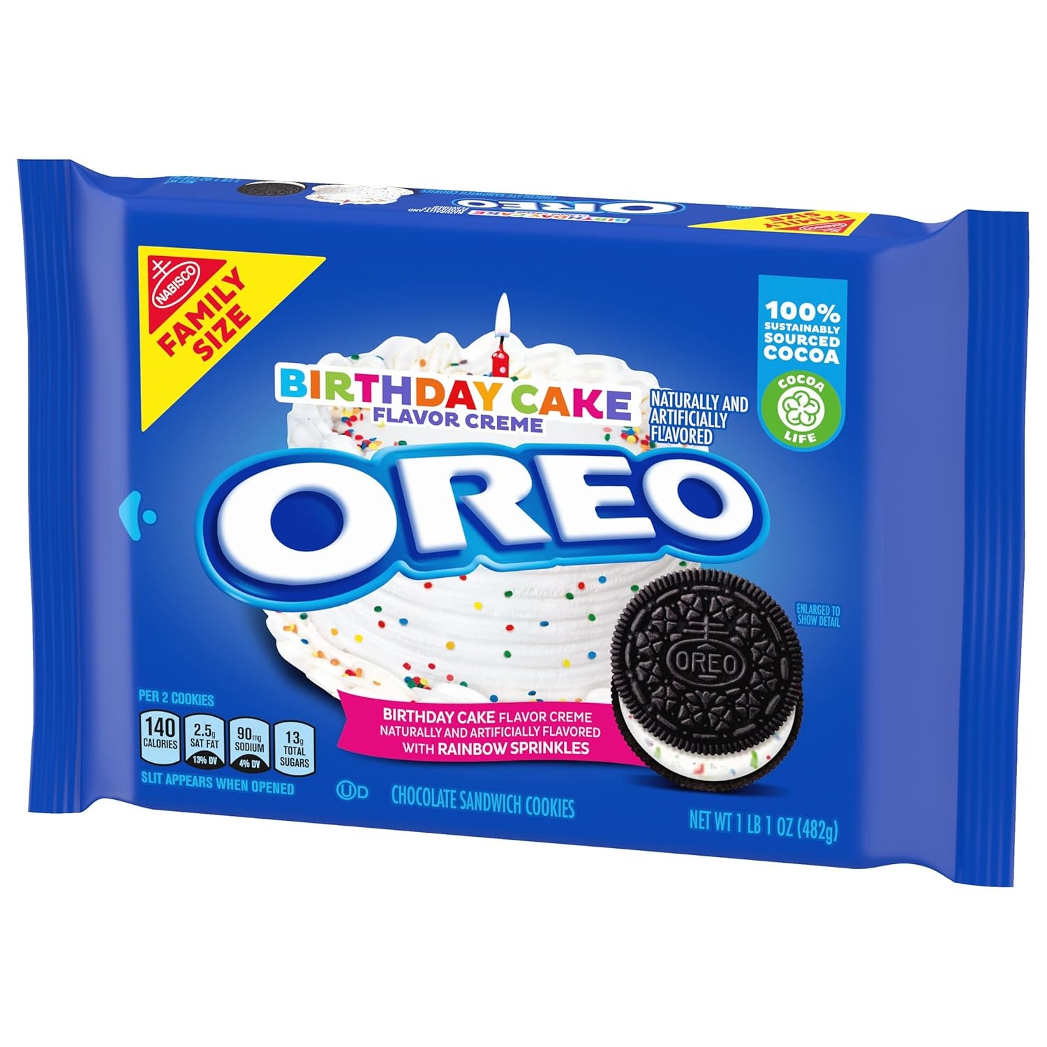 image:imageOreo Double Stuf Chocolate Sandwich Cookies Family Size 1871 oz17 Ounce Pack of 1