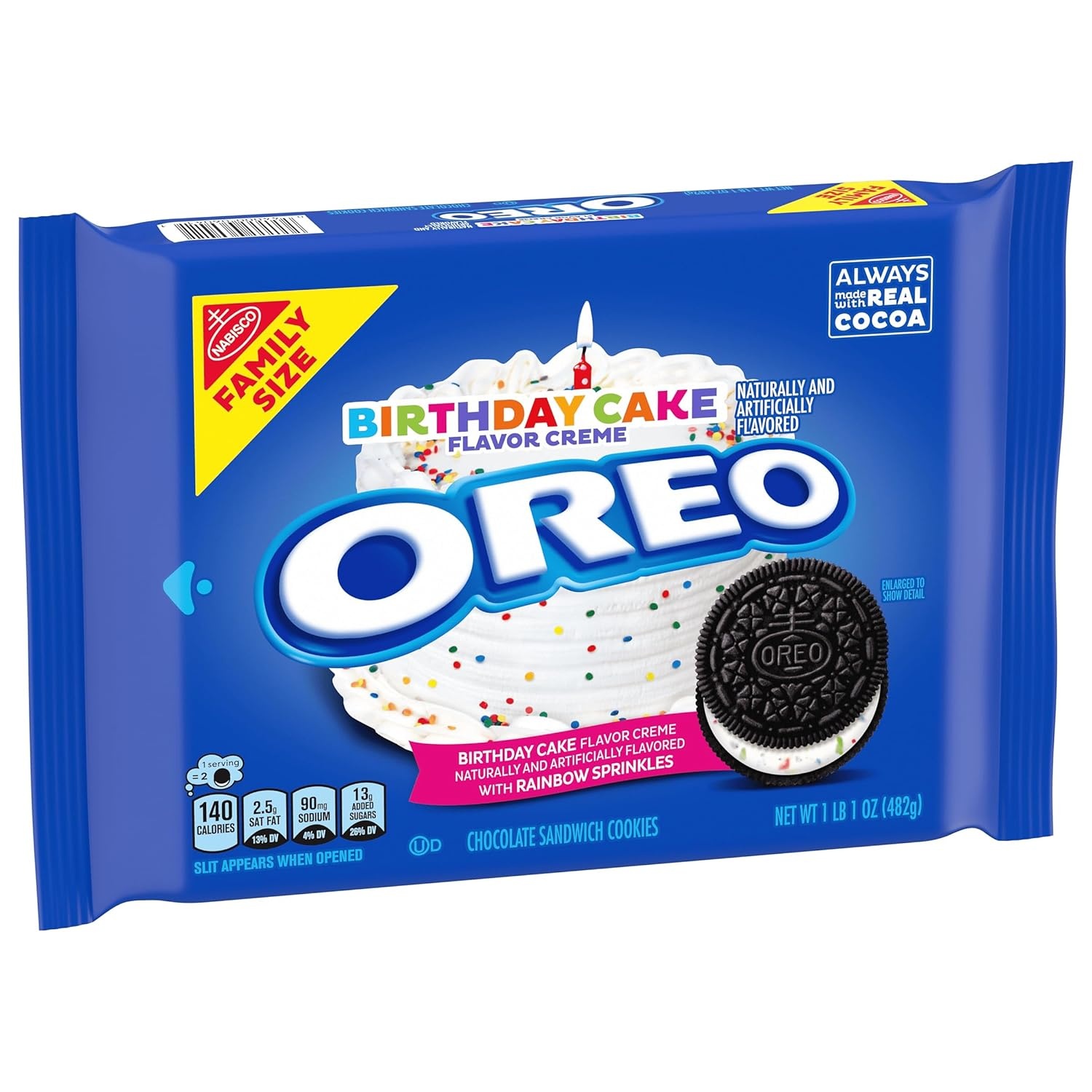 image:imageOreo Double Stuf Chocolate Sandwich Cookies Family Size 1871 oz17 Ounce Pack of 1