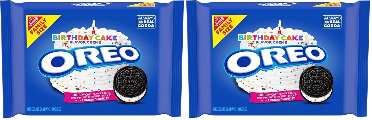 image:imageOreo Double Stuf Chocolate Sandwich Cookies Family Size 1871 oz17 Ounce Pack of 1