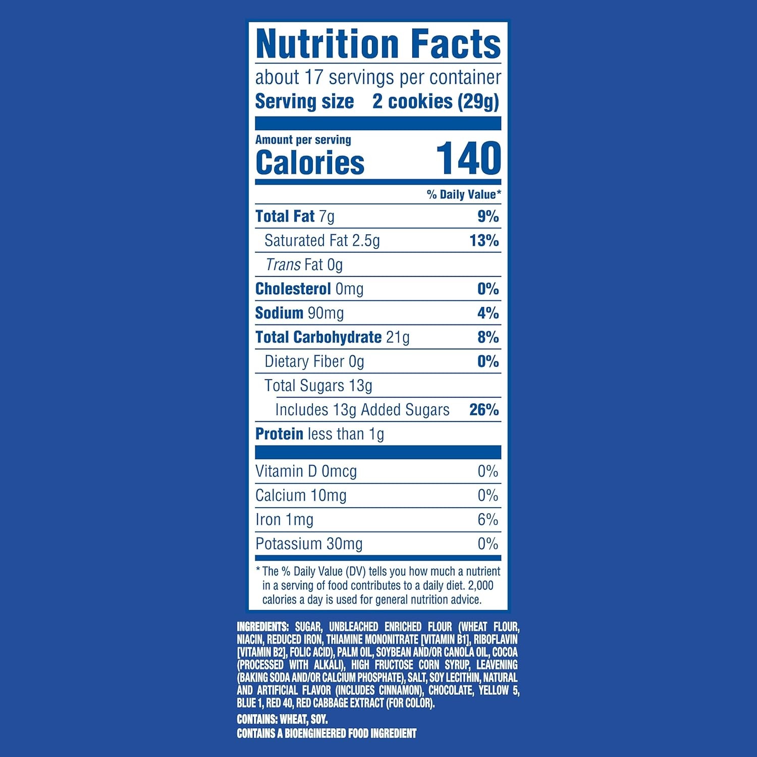 image:imageOreo Double Stuf Chocolate Sandwich Cookies Family Size 1871 oz17 Ounce Pack of 1