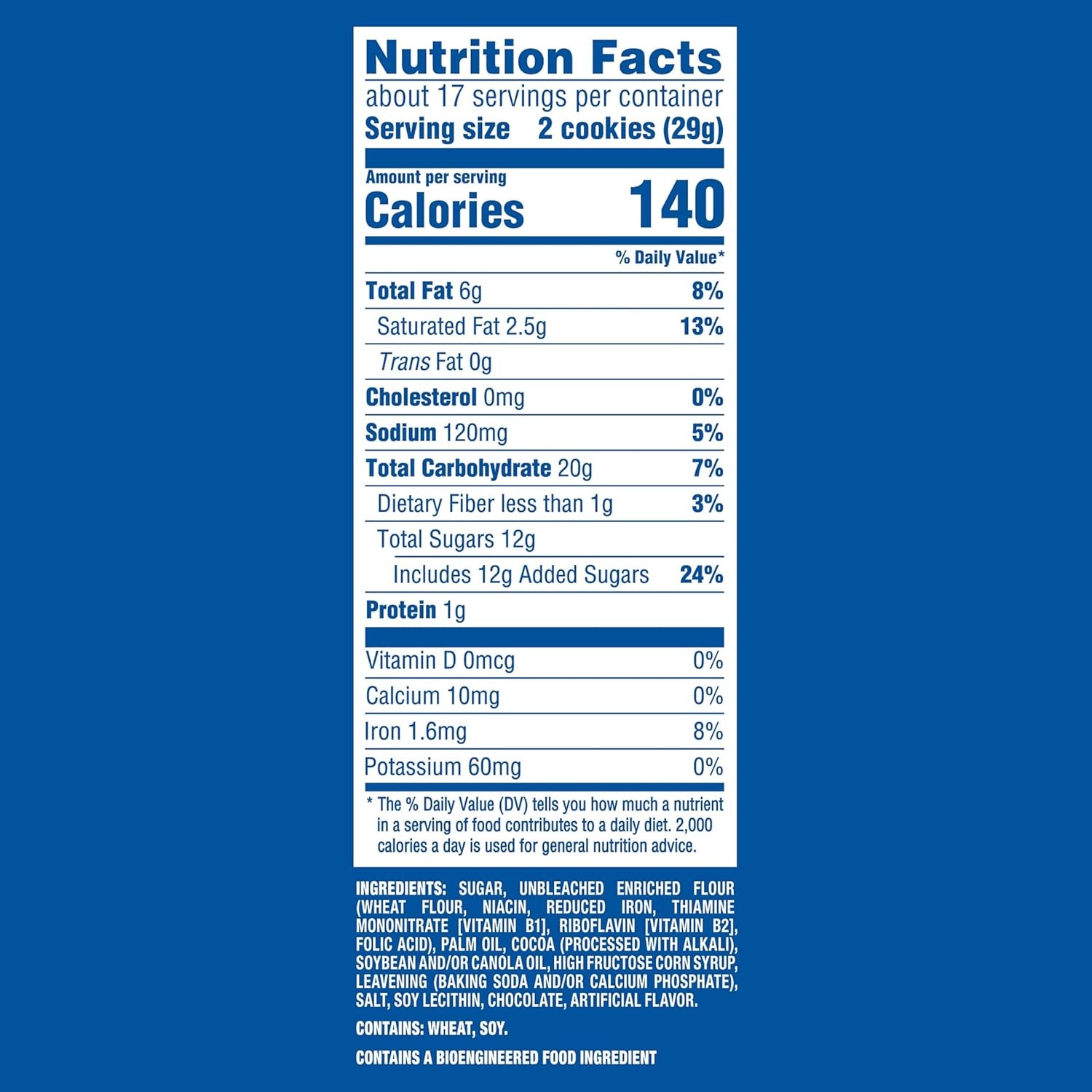 image:imageOreo Double Stuf Chocolate Sandwich Cookies Family Size 1871 oz17 Ounce Pack of 12