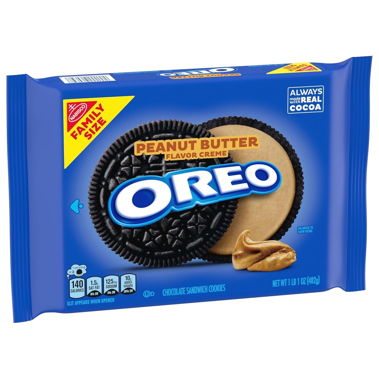 image:imageOreo Double Stuf Chocolate Sandwich Cookies Family Size 1871 oz17 Ounce Pack of 12