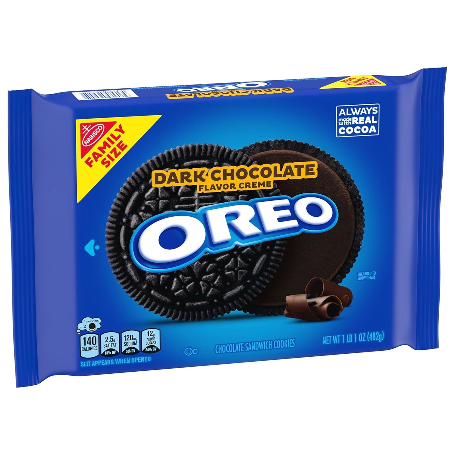image:imageOreo Double Stuf Chocolate Sandwich Cookies Family Size 1871 oz17 Ounce Pack of 12