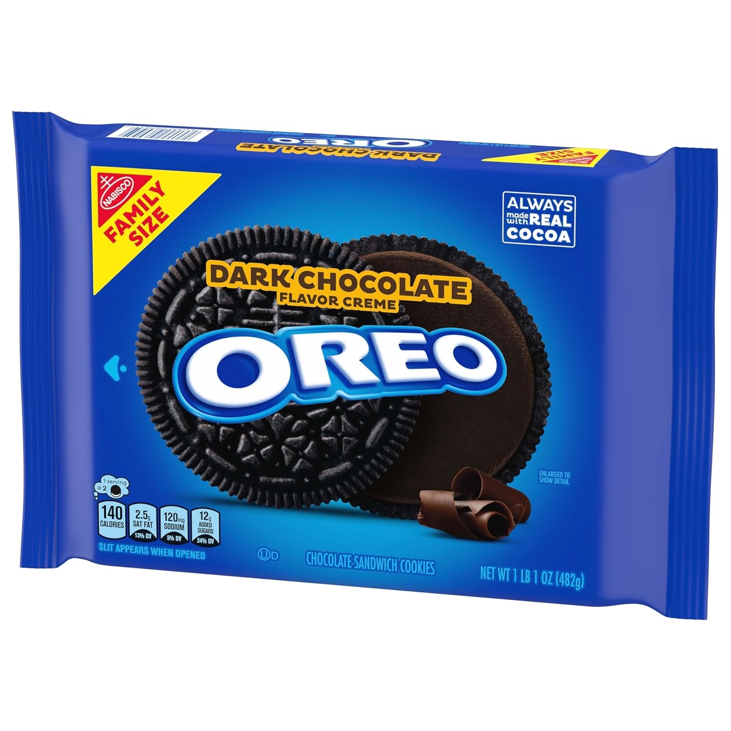 image:imageOreo Double Stuf Chocolate Sandwich Cookies Family Size 1871 oz17 Ounce Pack of 12