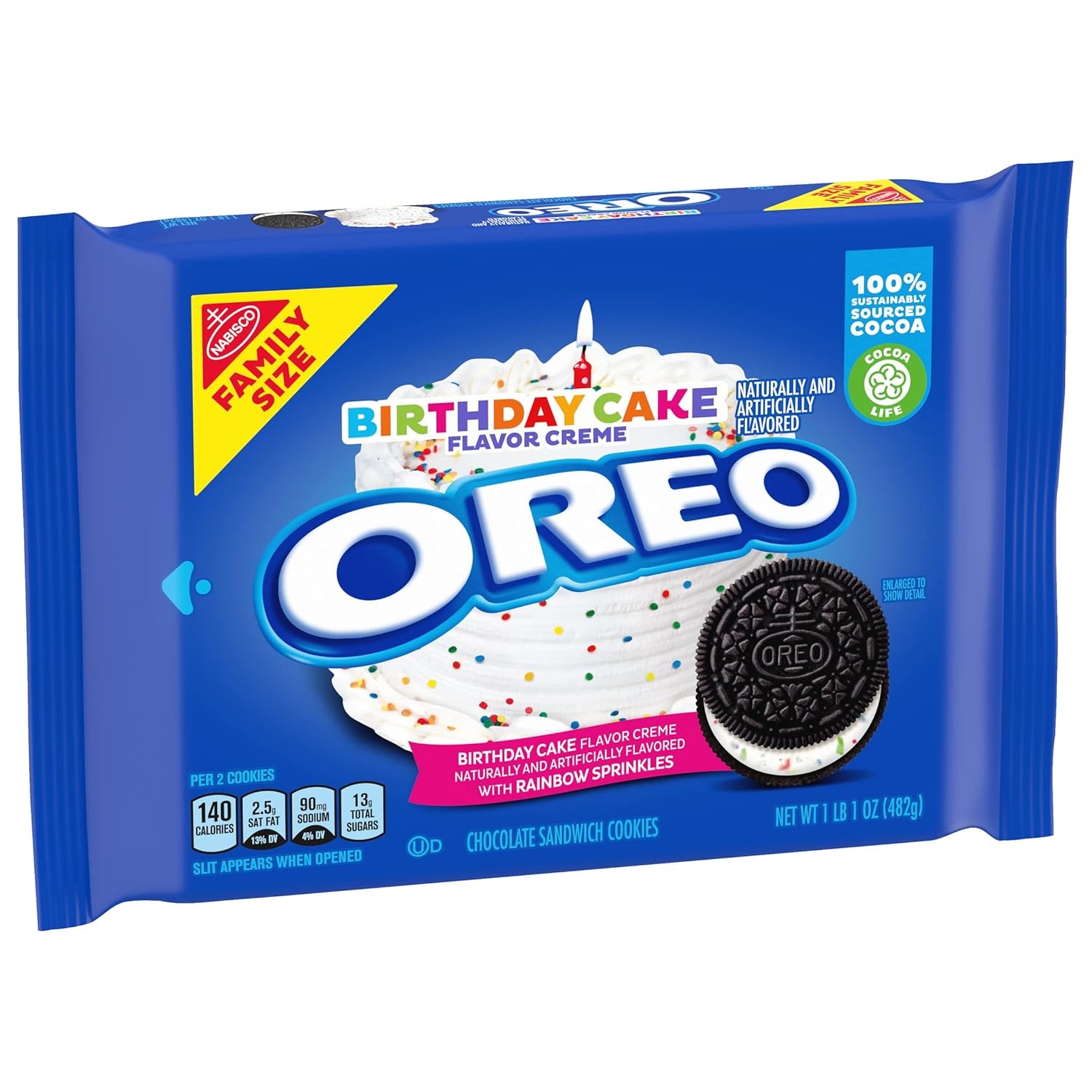 image:imageOreo Double Stuf Chocolate Sandwich Cookies Family Size 1871 oz17 Ounce Pack of 2