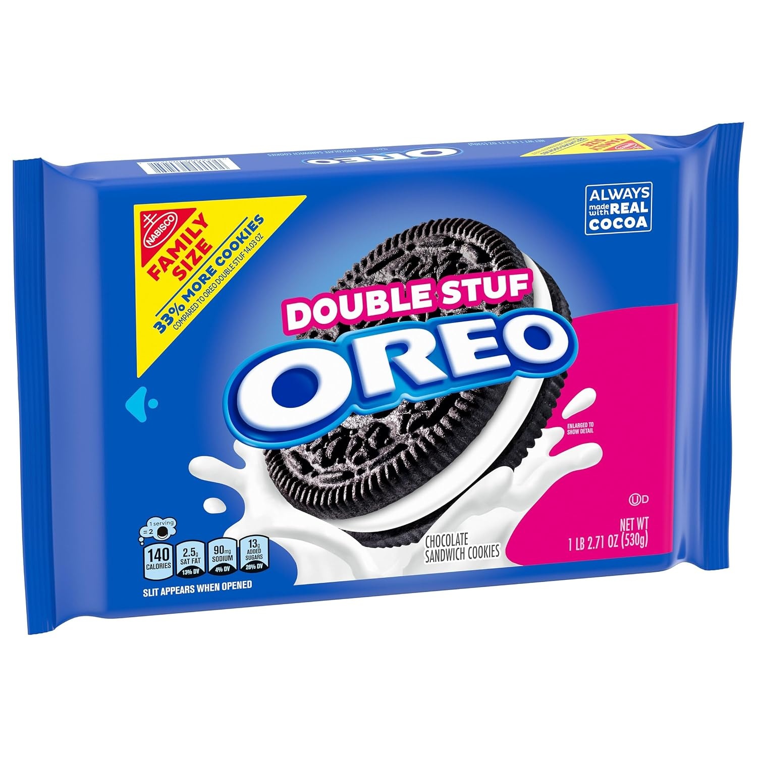 image:imageOreo Double Stuf Chocolate Sandwich Cookies Family Size 1871 oz1871 OZ