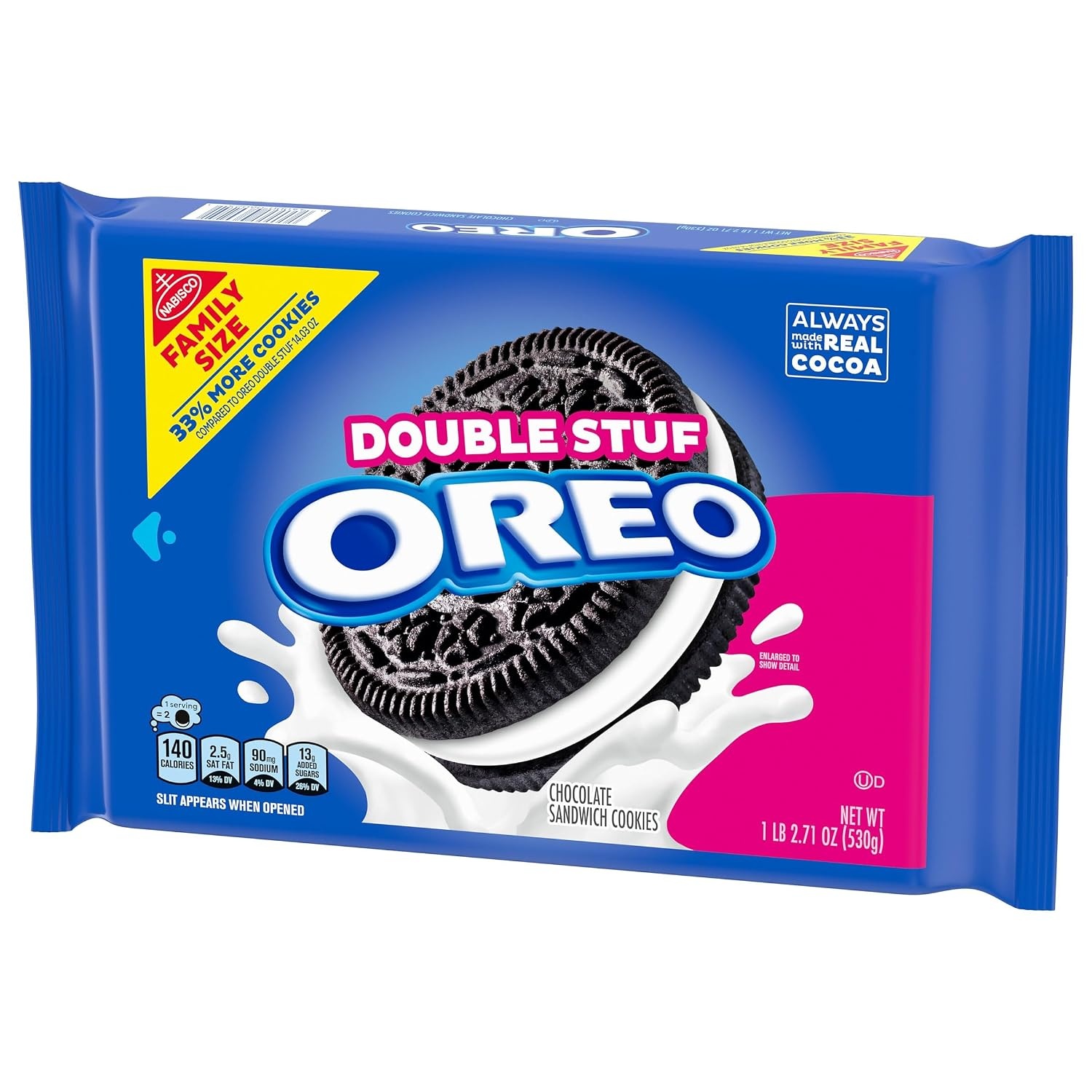 image:imageOreo Double Stuf Chocolate Sandwich Cookies Family Size 1871 oz1871 OZ