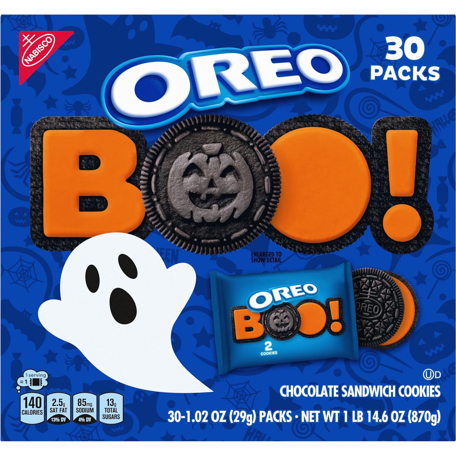 image:imageOreo Double Stuf Chocolate Sandwich Cookies Family Size 1871 oz2 Count Pack of 30