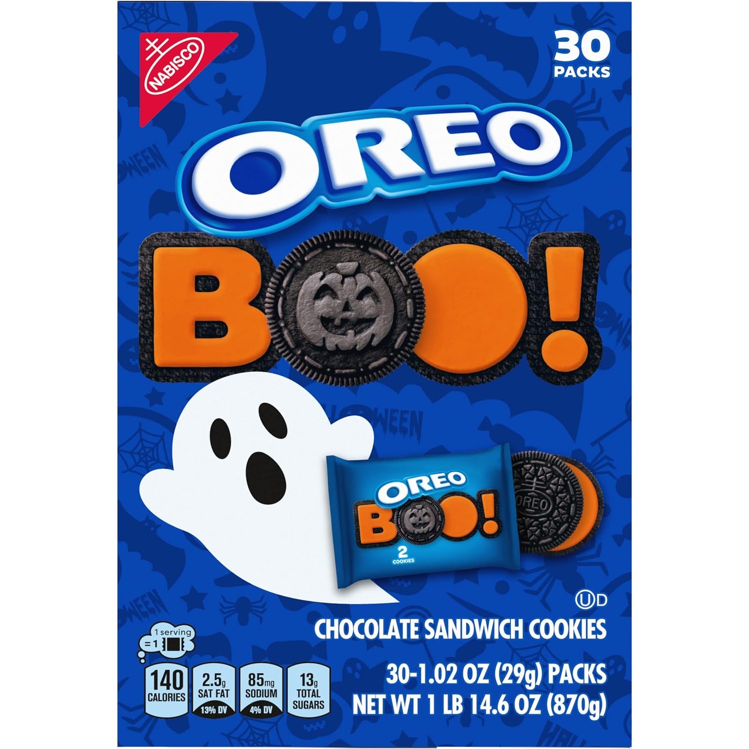 image:imageOreo Double Stuf Chocolate Sandwich Cookies Family Size 1871 oz2 Count Pack of 30