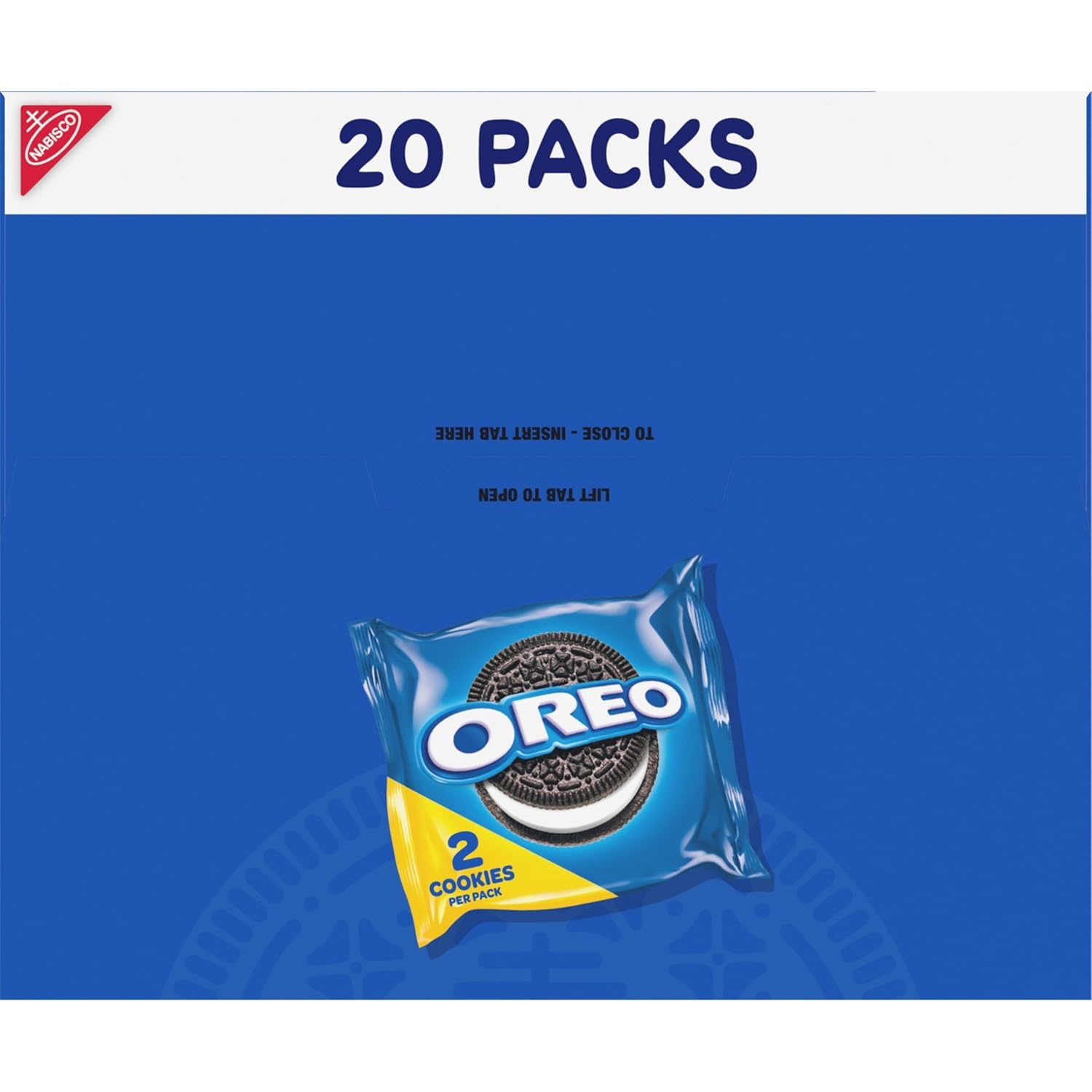 image:imageOreo Double Stuf Chocolate Sandwich Cookies Family Size 1871 oz20 Count Pack of 4