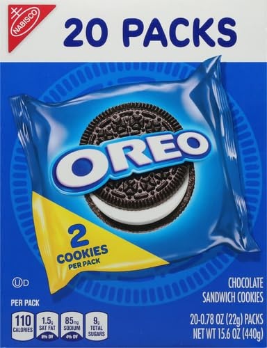 image:imageOreo Double Stuf Chocolate Sandwich Cookies Family Size 1871 oz20 Count Pack of 4