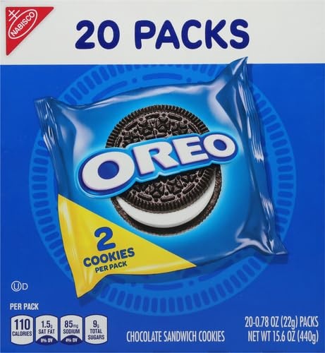 image:imageOreo Double Stuf Chocolate Sandwich Cookies Family Size 1871 oz20 Count Pack of 4