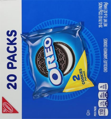image:imageOreo Double Stuf Chocolate Sandwich Cookies Family Size 1871 oz20 Count Pack of 4