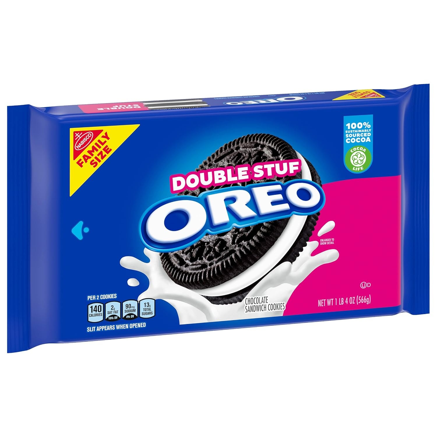 image:imageOreo Double Stuf Chocolate Sandwich Cookies Family Size 1871 oz20 Ounce Pack of 1