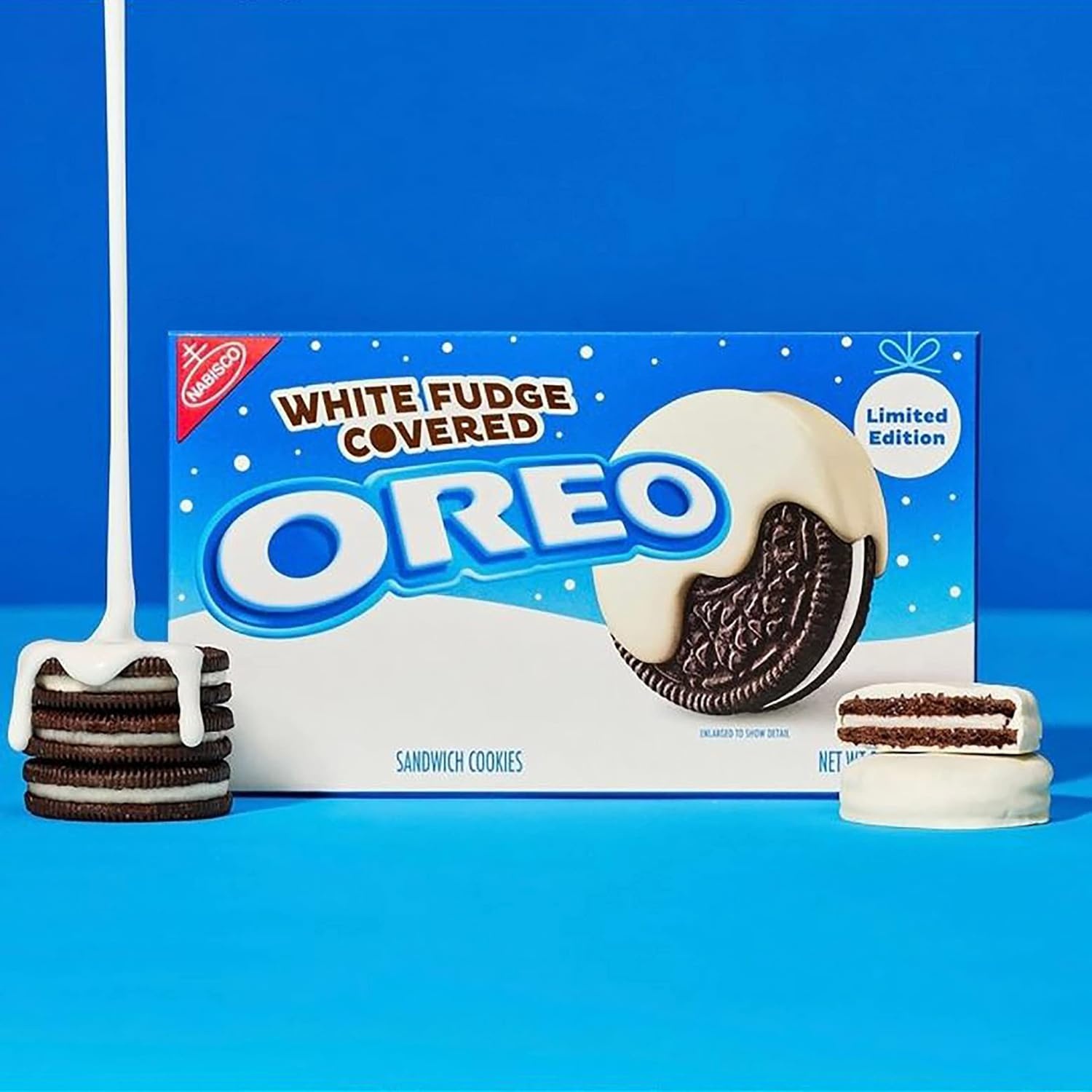 image:imageOreo Limited Edition Sandwich Cookies White Fudge Chocolate Covered 85 Ounce Pack of 4