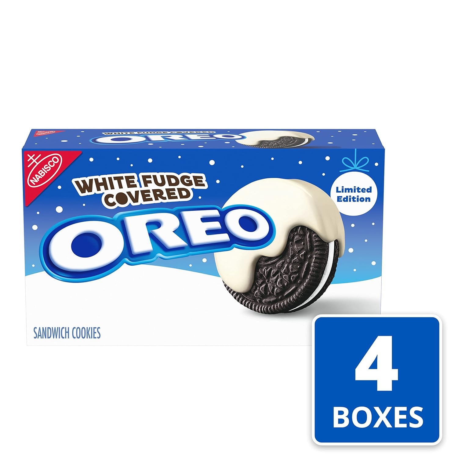 image:imageOreo Limited Edition Sandwich Cookies White Fudge Chocolate Covered 85 Ounce Pack of 4