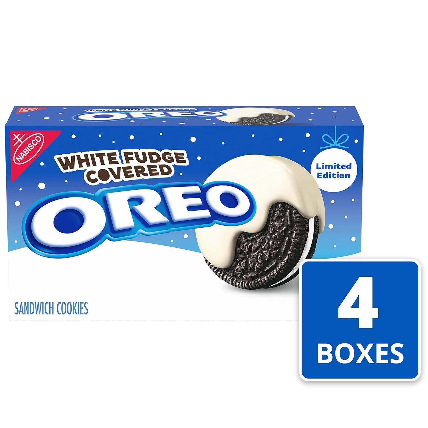 image:imageOreo Limited Edition Sandwich Cookies White Fudge Chocolate Covered 85 Ounce Pack of 4