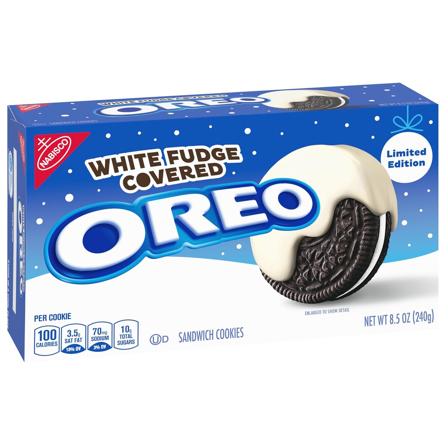 image:imageOreo Limited Edition Sandwich Cookies White Fudge Chocolate Covered 85 Ounce Pack of 4
