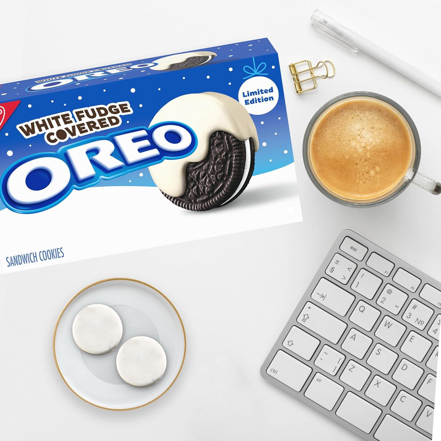 image:imageOreo Limited Edition Sandwich Cookies White Fudge Chocolate Covered 85 Ounce Pack of 4