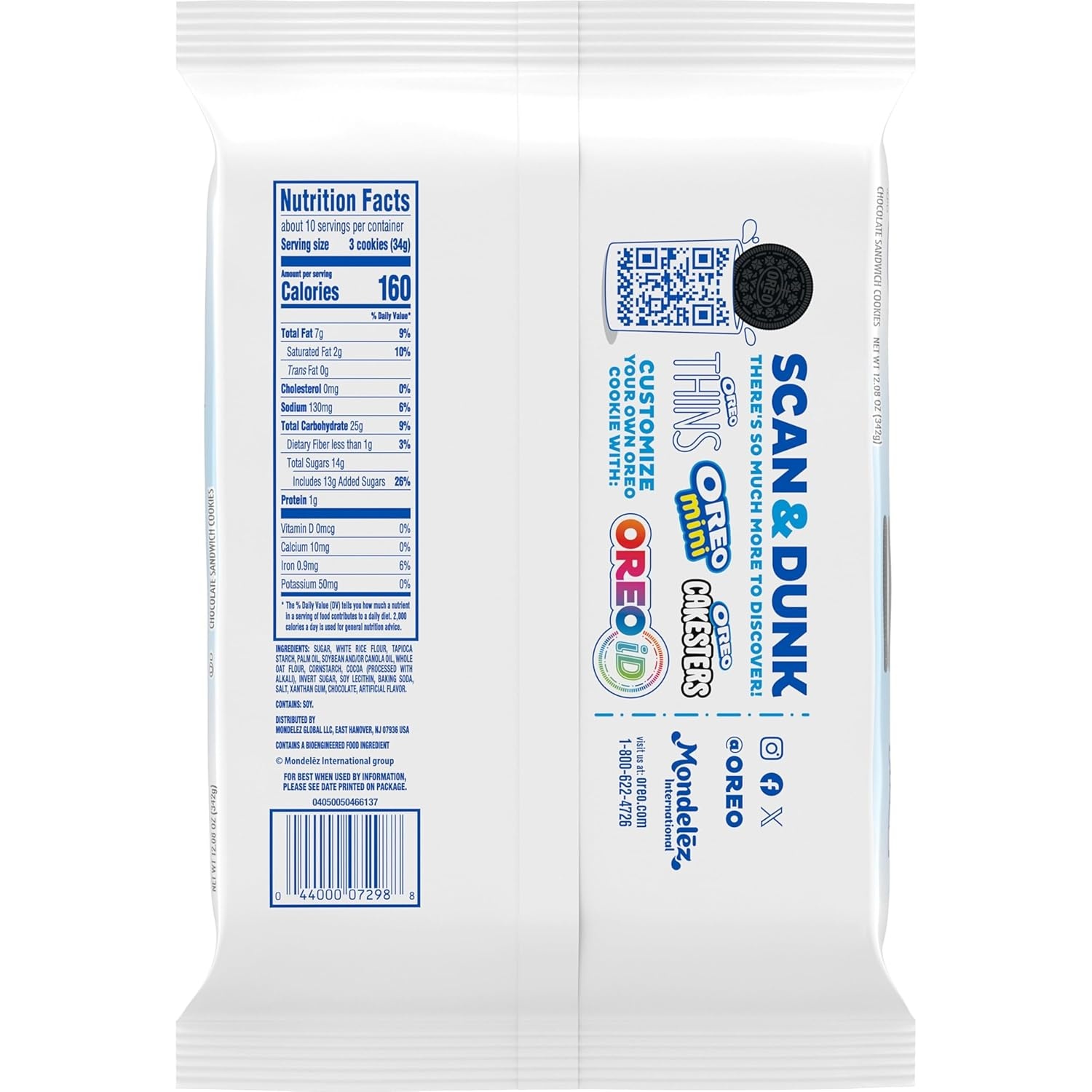 image:imageOreo Mega Stuf Chocolate Sandwich Cookies Family Size 176 Ounce1208 Ounce Pack of 12