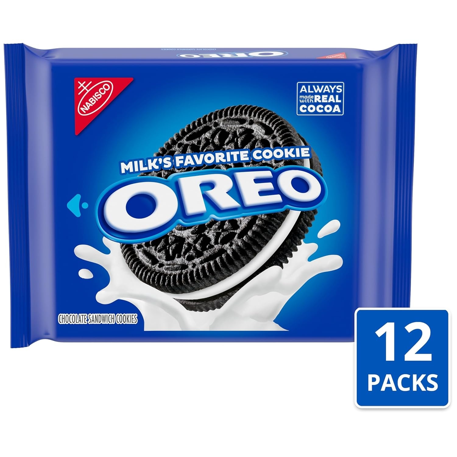 image:imageOreo Mega Stuf Chocolate Sandwich Cookies Family Size 176 Ounce1329 Ounce Pack of 12