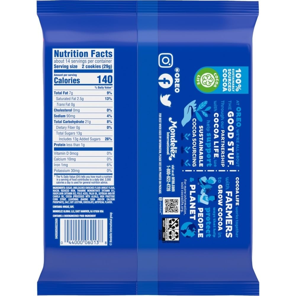 image:imageOreo Mega Stuf Chocolate Sandwich Cookies Family Size 176 Ounce1403 Ounce Pack of 12