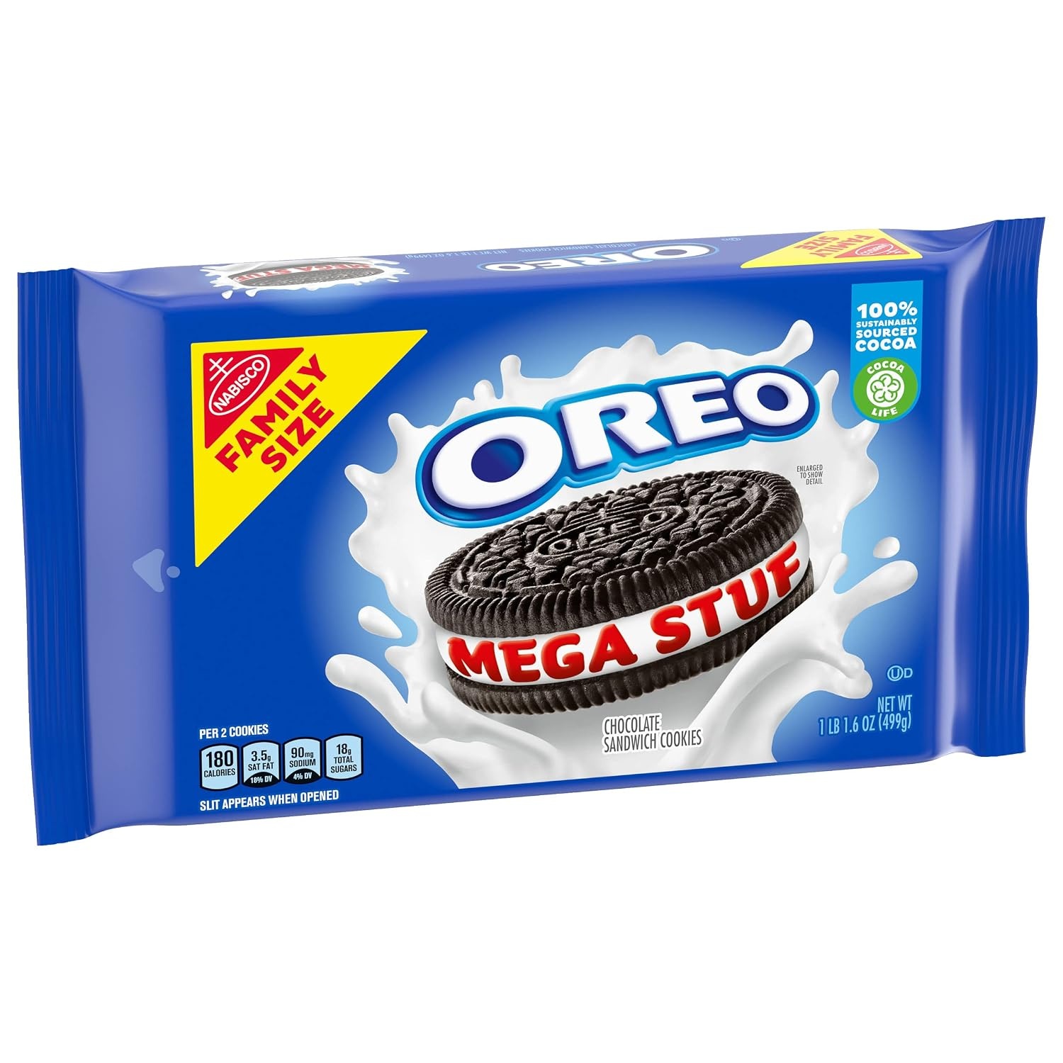 image:imageOreo Mega Stuf Chocolate Sandwich Cookies Family Size 176 Ounce176 OZ Pack of 2