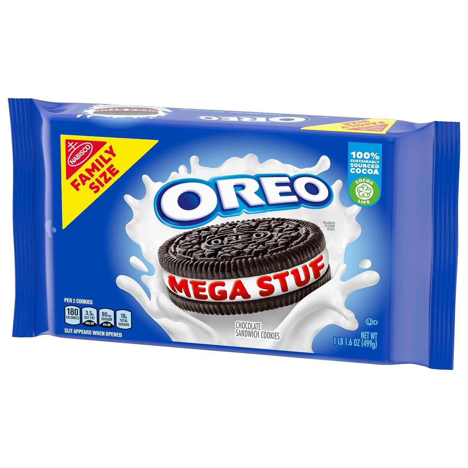 image:imageOreo Mega Stuf Chocolate Sandwich Cookies Family Size 176 Ounce176 OZ Pack of 2