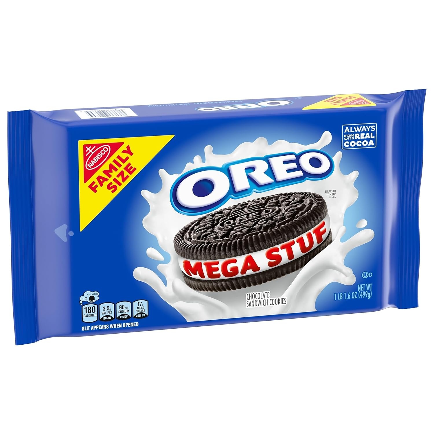 image:imageOreo Mega Stuf Chocolate Sandwich Cookies Family Size 176 Ounce176 Ounce Pack of 1