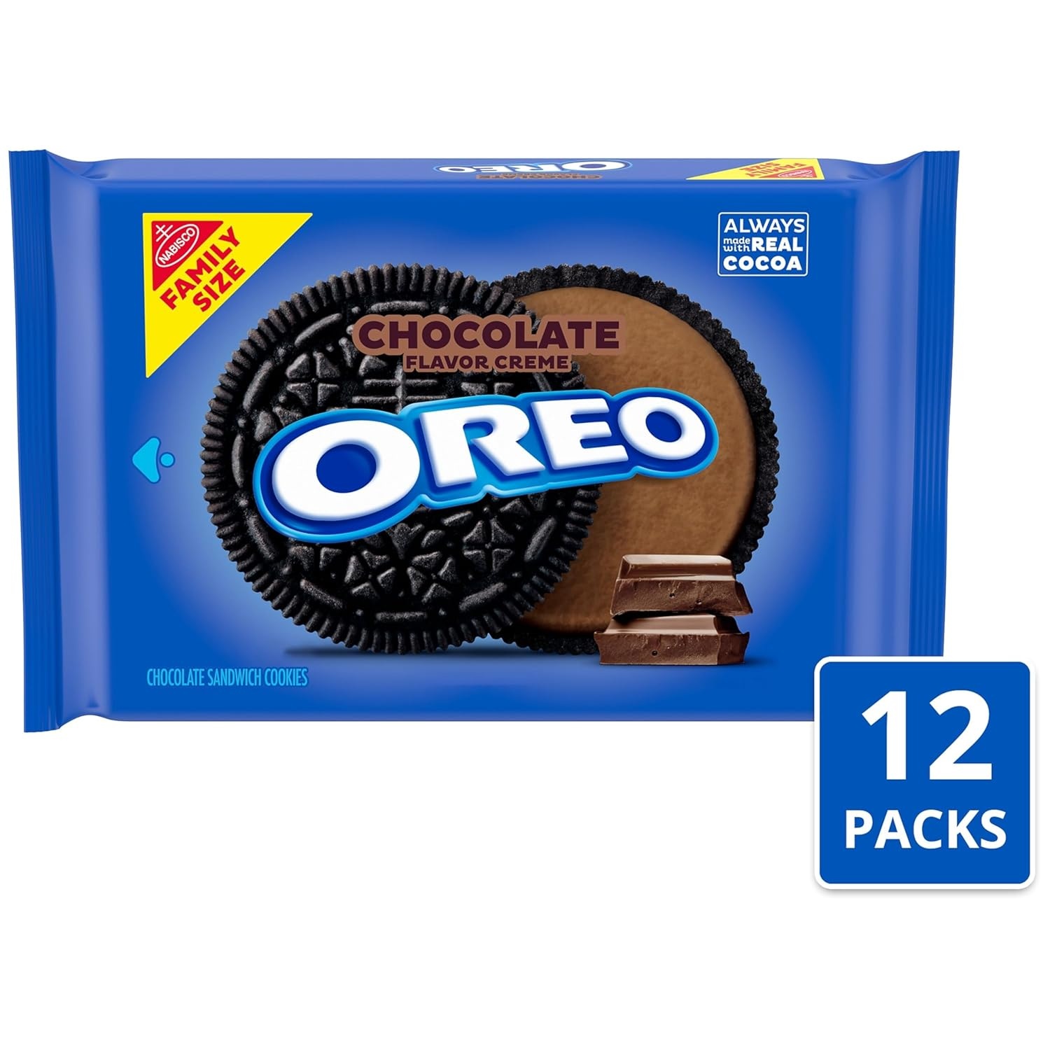 image:imageOreo Mega Stuf Chocolate Sandwich Cookies Family Size 176 Ounce1871 Ounce Pack of 12