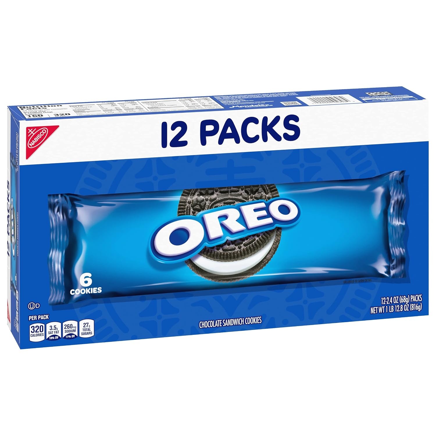 image:imageOreo Mega Stuf Chocolate Sandwich Cookies Family Size 176 Ounce24 Ounce Pack of 12