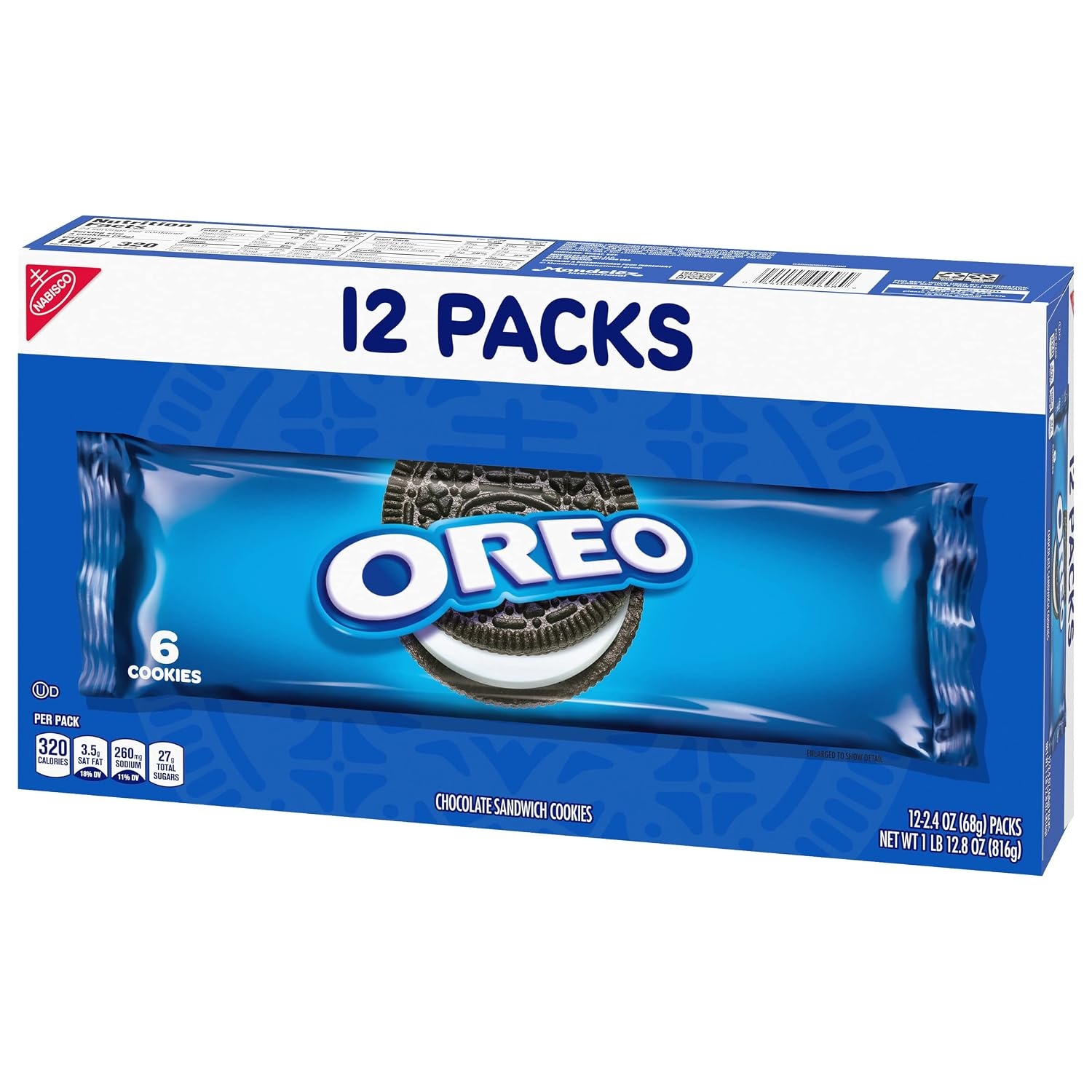 image:imageOreo Mega Stuf Chocolate Sandwich Cookies Family Size 176 Ounce24 Ounce Pack of 12