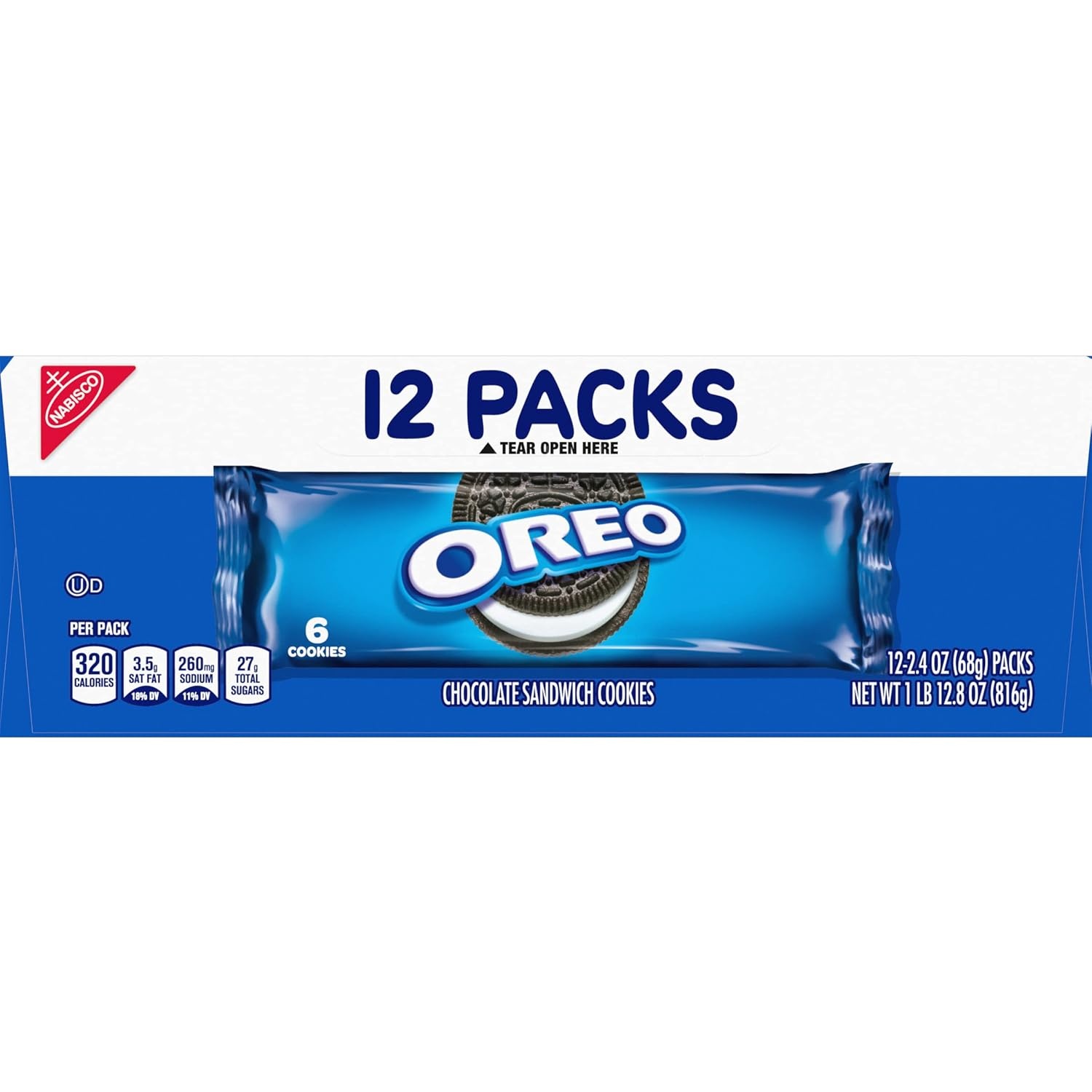 image:imageOreo Mega Stuf Chocolate Sandwich Cookies Family Size 176 Ounce24 Ounce Pack of 12