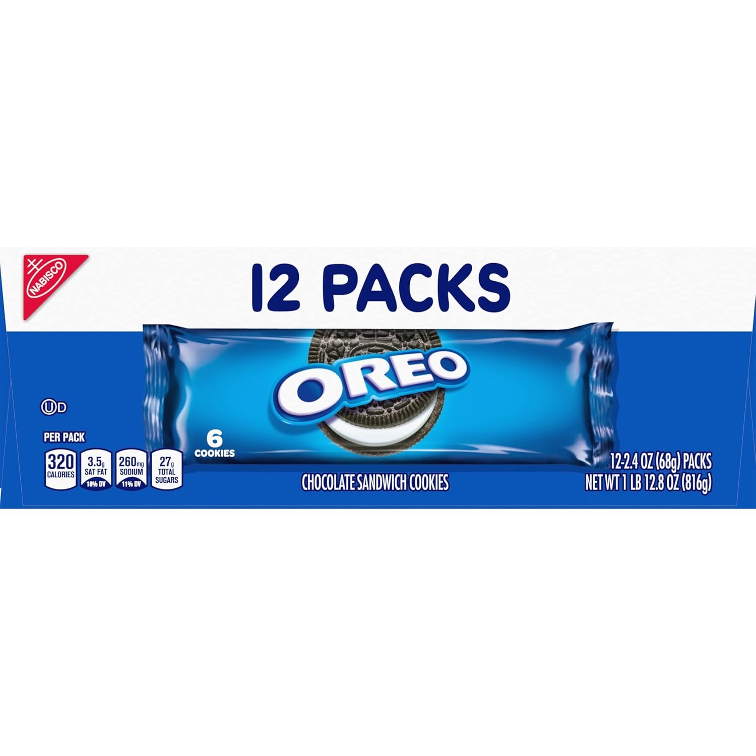 image:imageOreo Mega Stuf Chocolate Sandwich Cookies Family Size 176 Ounce24 Ounce Pack of 12
