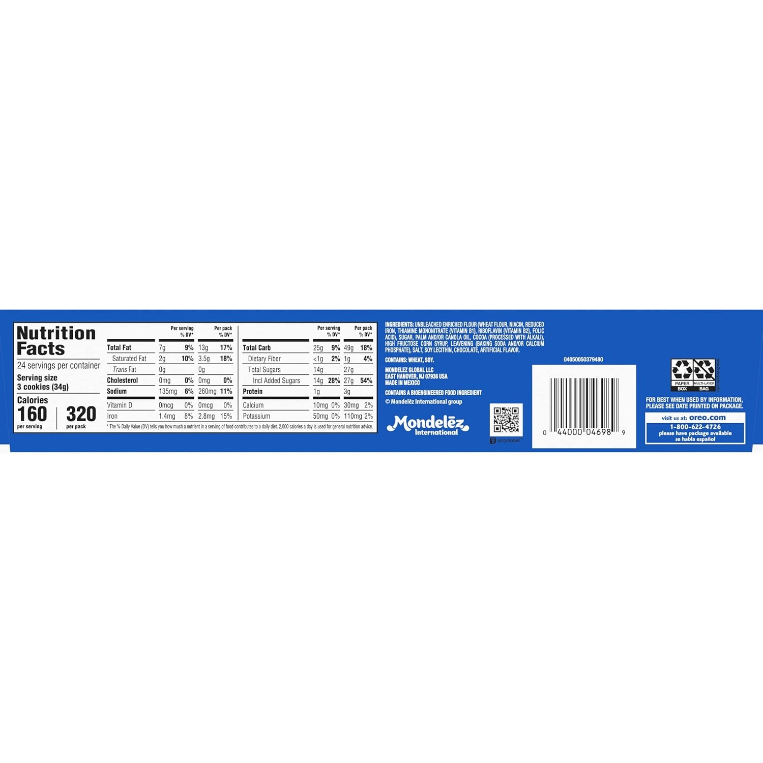 image:imageOreo Mega Stuf Chocolate Sandwich Cookies Family Size 176 Ounce24 Ounce Pack of 12