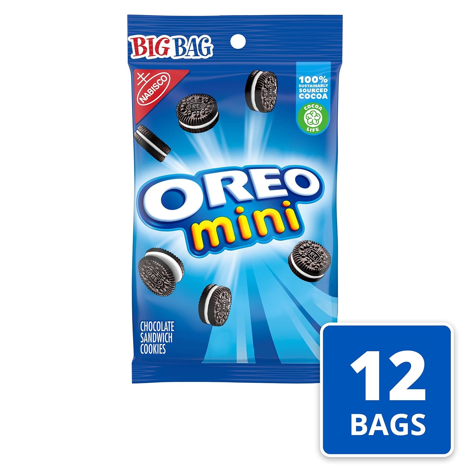 image:imageOreo Mega Stuf Chocolate Sandwich Cookies Family Size 176 Ounce3 Ounce Pack of 12