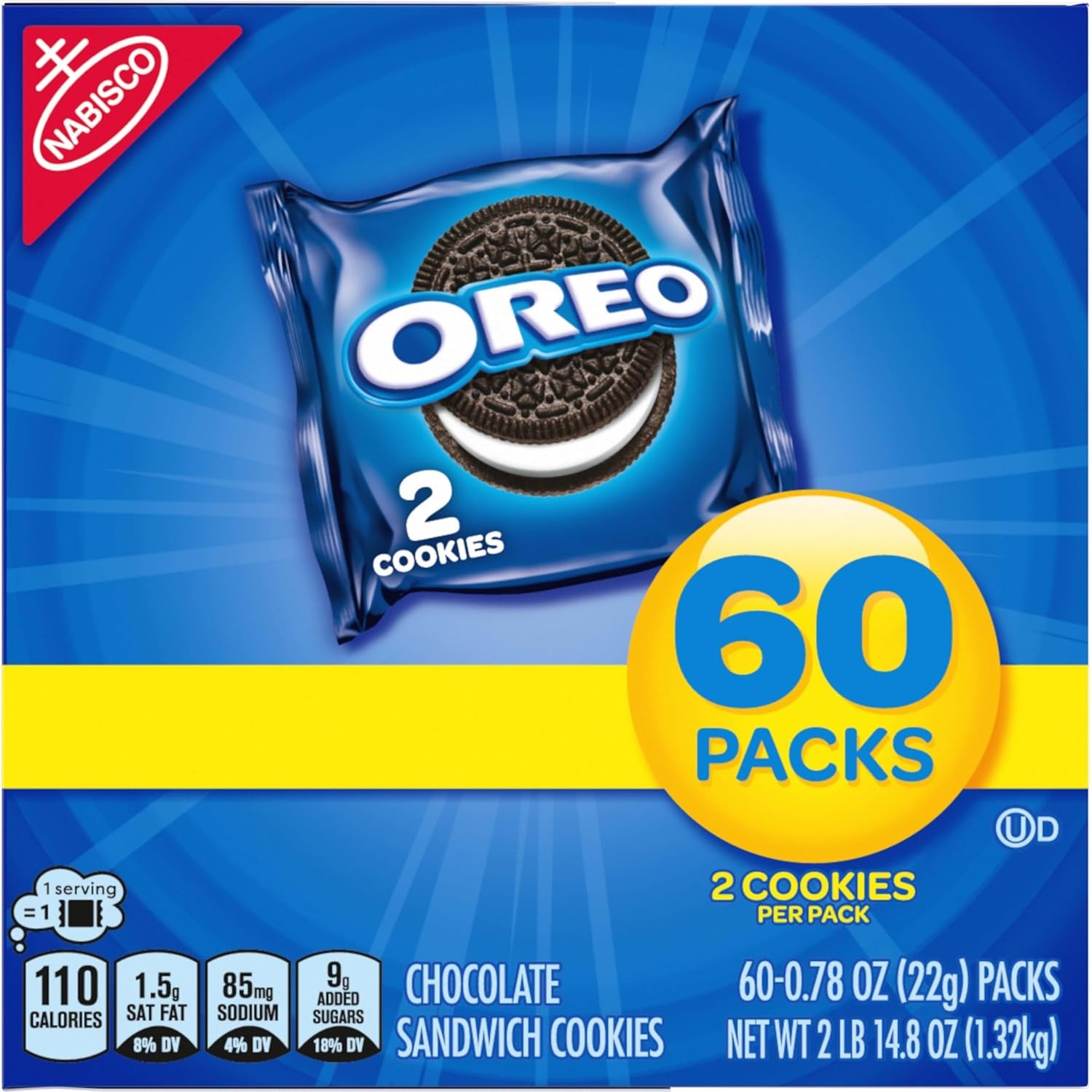 image:imageOreo Mega Stuf Chocolate Sandwich Cookies Family Size 176 Ounce60 Count Pack of 1