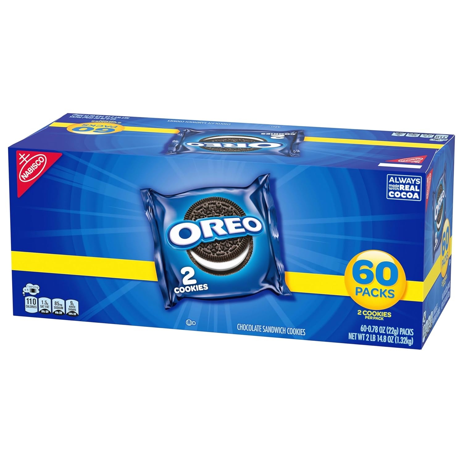 image:imageOreo Mega Stuf Chocolate Sandwich Cookies Family Size 176 Ounce60 Count Pack of 1