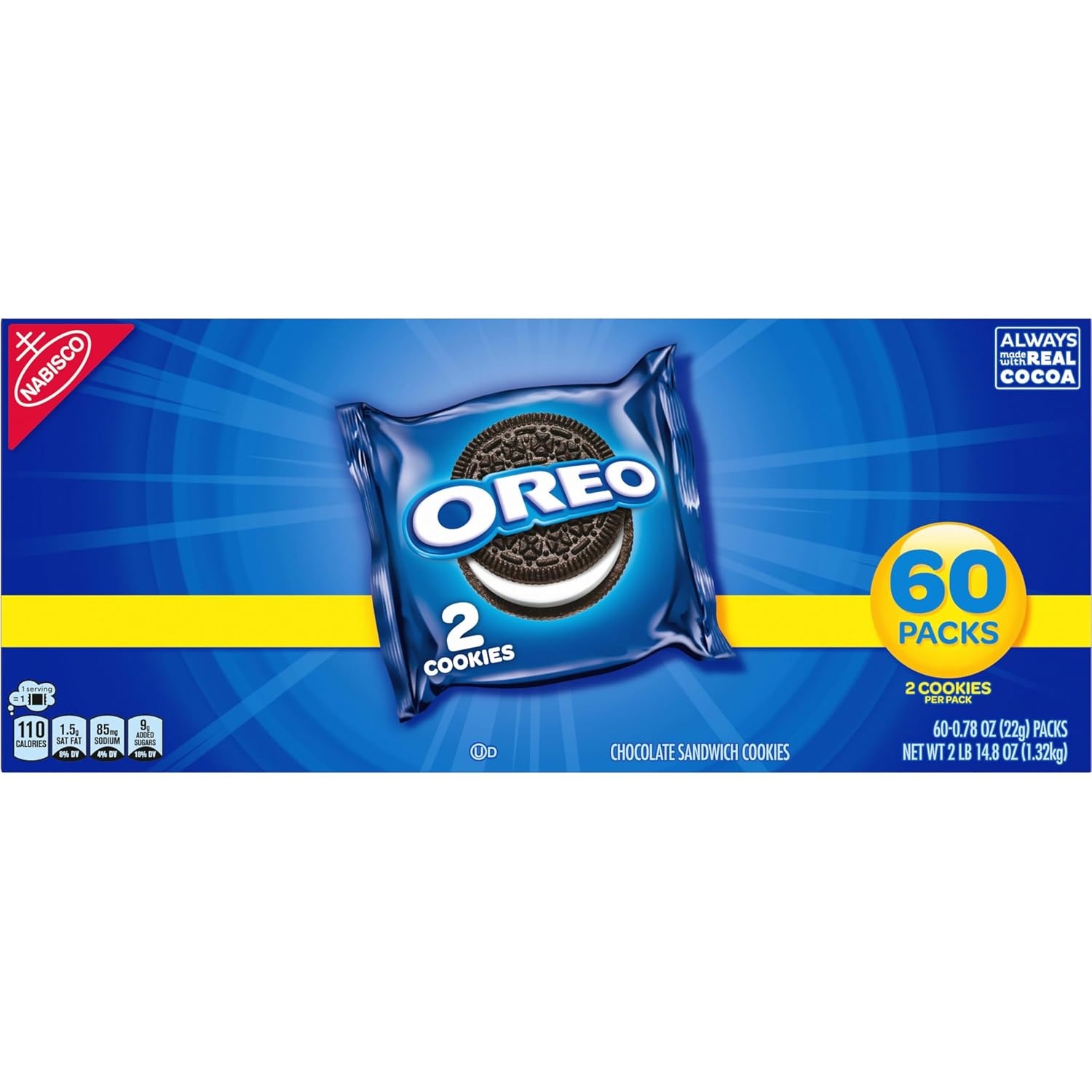 image:imageOreo Mega Stuf Chocolate Sandwich Cookies Family Size 176 Ounce60 Count Pack of 1