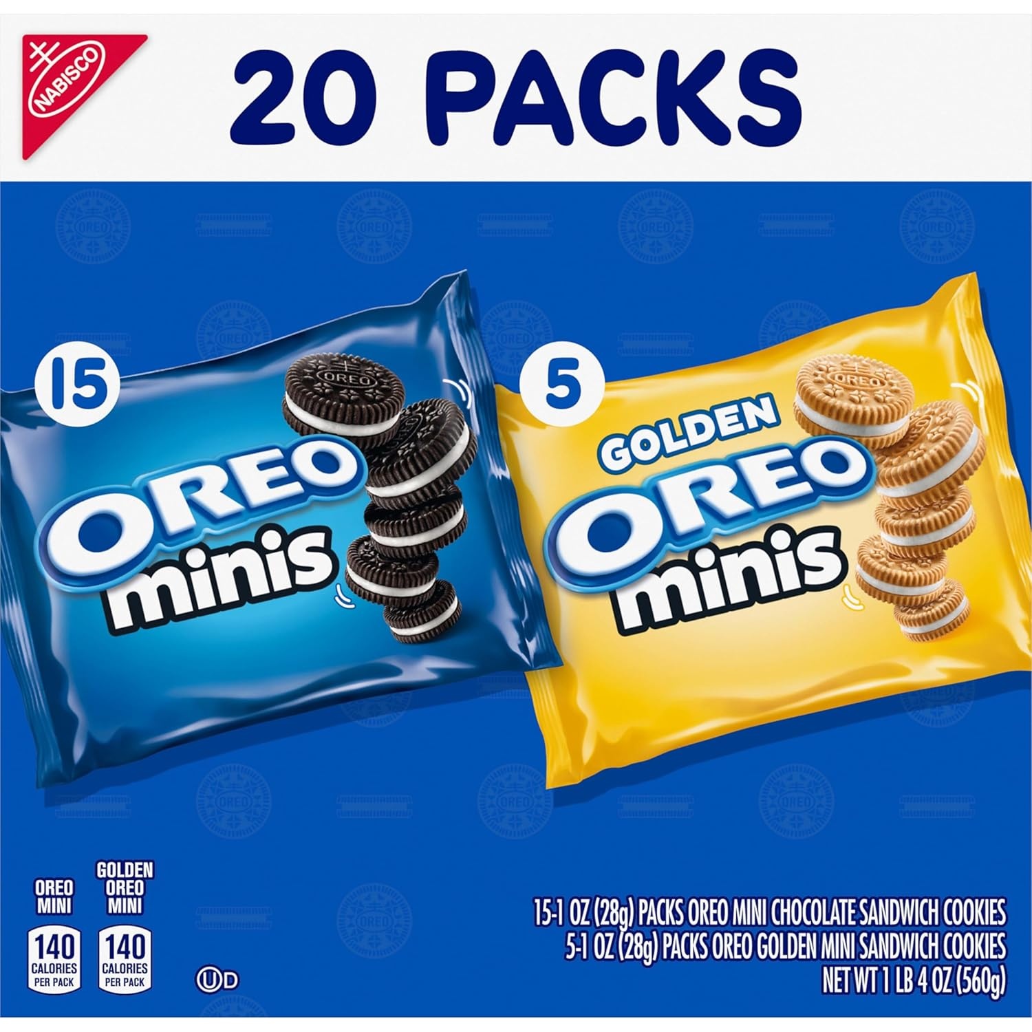 image:imageOreo Mini Mix Sandwich Cookies Variety Pack 20 Snack PacksChocolate