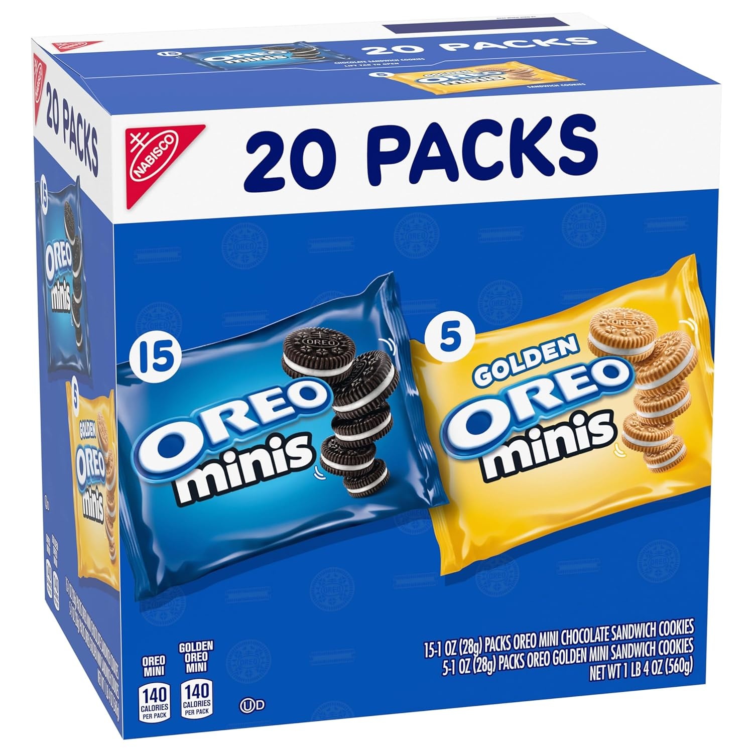 image:imageOreo Mini Mix Sandwich Cookies Variety Pack 20 Snack PacksChocolate